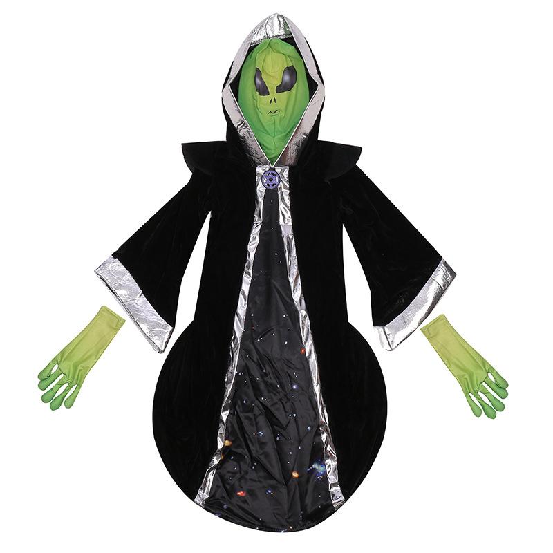 Kindertag Alien Boss Cosplay Verkleidungskostüm für Kinder Jungen Mädchen Halloween Weihnachten Karnevalsparty Rollenspiel Outfit Maske