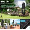 Patio Umbrella Cover Waterproof 420D Oxford Cloth Outdoor Cantilever Parasol Cover with Zipper Fluorescent Ribbon Windproof