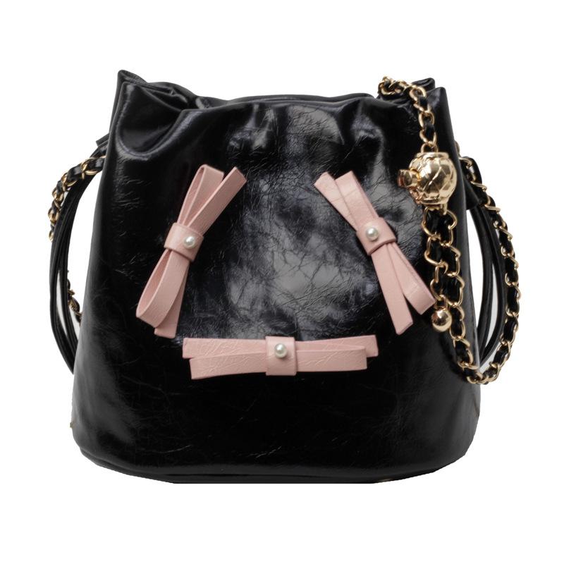 High-end Niche Design Bow Crossbody Bucket Bag Women's 2025 New Spring and Summer Tide Versatile Shoulder Bag Tide