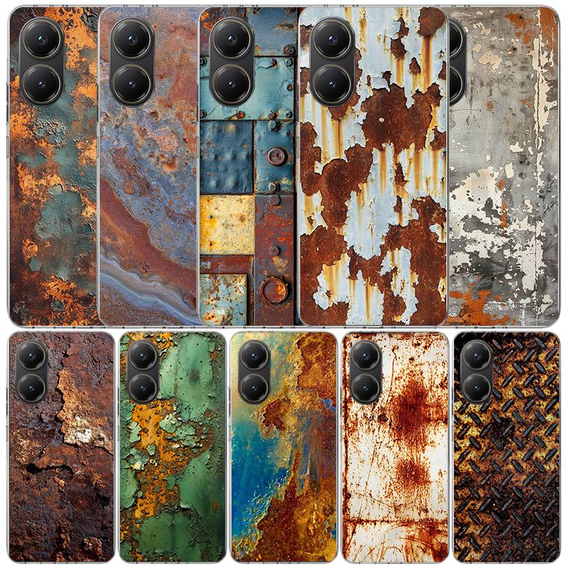 Vintage Industrial Style Rusty Pattern Soft Cover for Xiaomi Poco F7 Ultra X7 X6 X5 Pro M7 Phone Case Redmi 15 15C 13 13C 12 12C