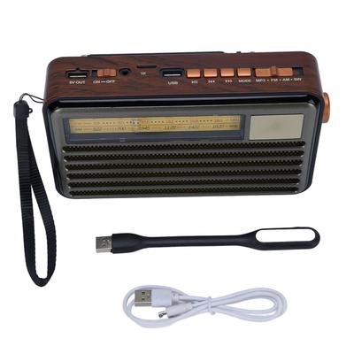 Küçük Bluetooth Radyo Hoparlör Vintage Retro Taşınabilir Güneş Enerjili Pille Çalışan Dış Mekan Aydınlatması için