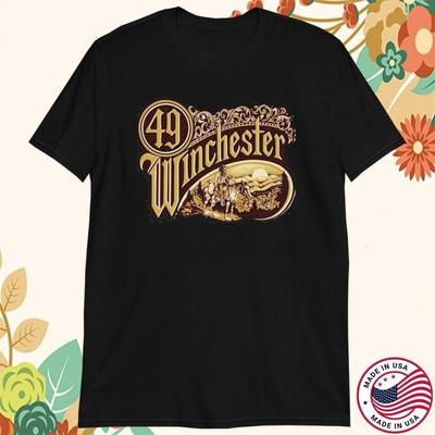 49 Winchester Leavin This Holler T-Shirts Gift For Fan Black 100% Cotton Tu315
