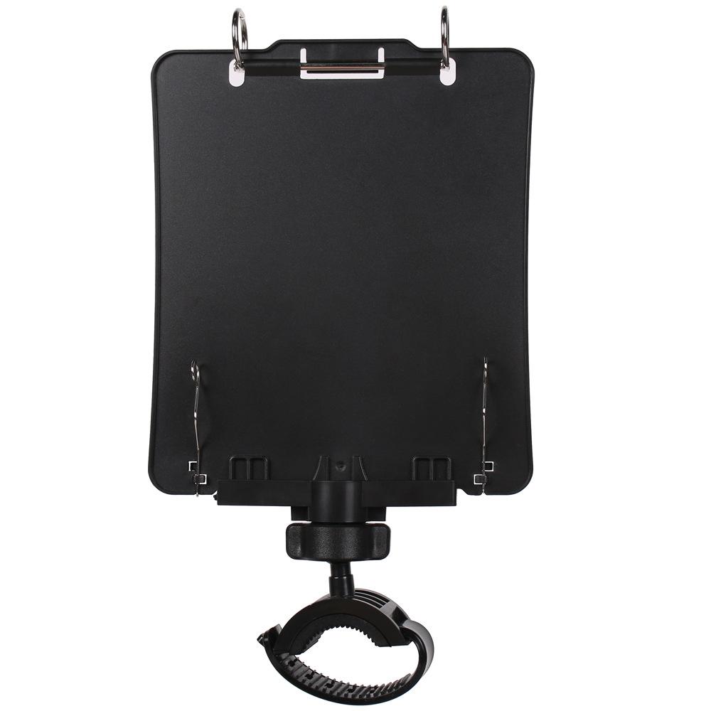 Black Sheet Music Stand - Portable Plastic Marching Lyre for Brass Instruments, Lightweight Music Clip Holder for Trumpet Players
