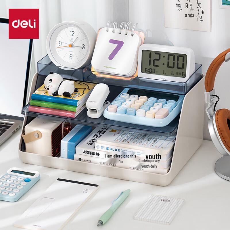 Deli 3-Tier Desktop File Organizer Tray