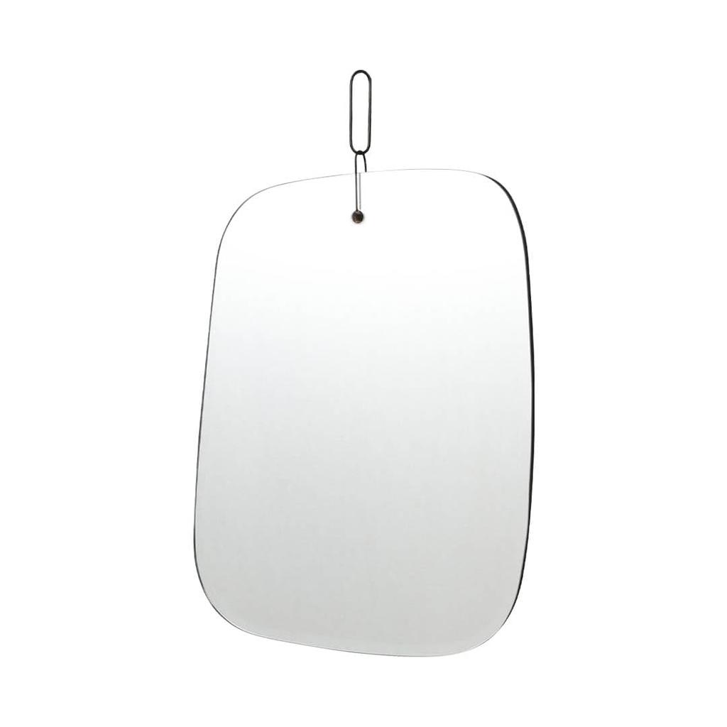 Dulton HANGING MIRROR FLOATING CLOUD SQUARE Wall Mounted Hanging Mirror Suspended Glass Wire Hook Height 340 x Width 258 x Depth 10mm RN-0815