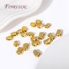 2 Sizes Irregular Spacer Beads 18K Gold Plated Brass Metal Oval Beads For Bracelets Beading Beads DIY Jewelry Making Findings