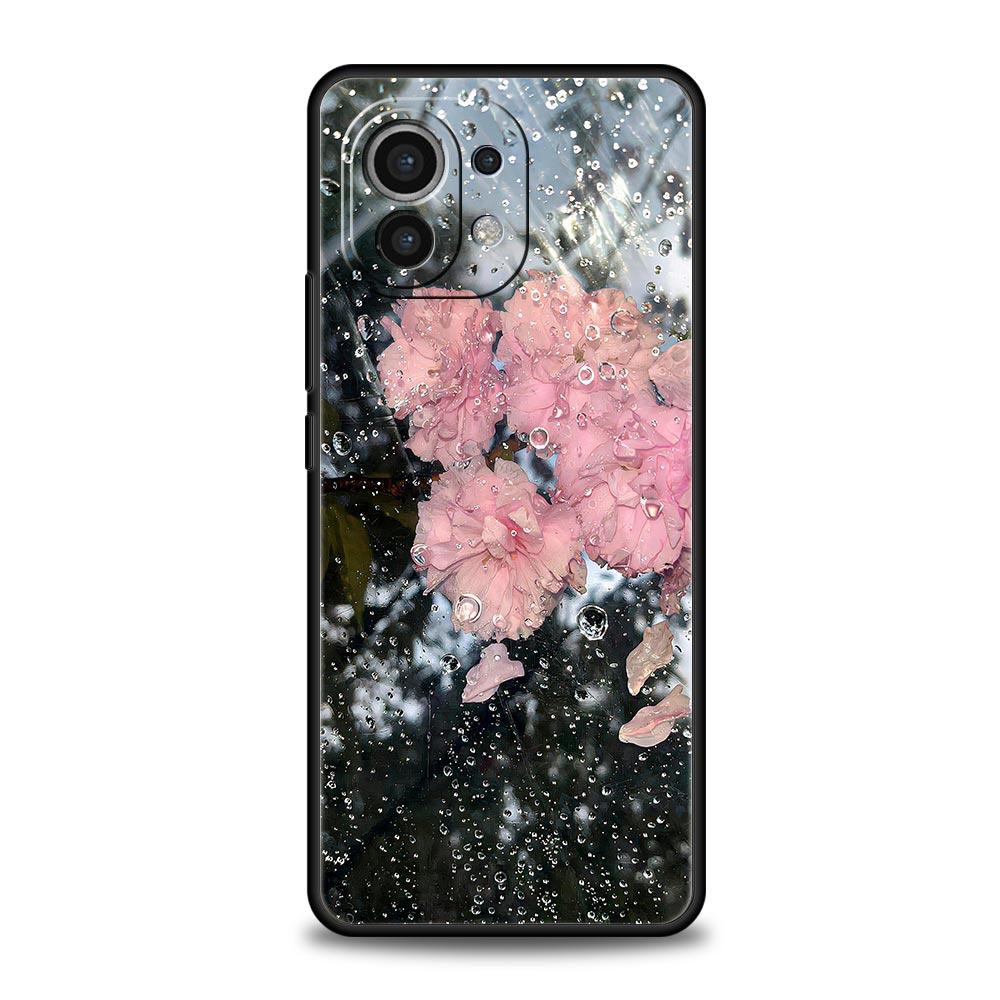 Flower Sea Pink Cherry Phone Case For Xiaomi Mi 17 15T 15 14 14T 13T 12T Pro 12 13 Lite 5G 11T Poco X6 X7 X5 Pro Soft Cover