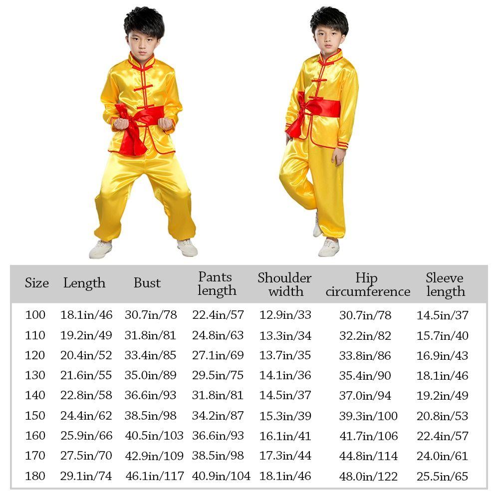 With Belt Kungfu Uniform Long Sleeves Martial Art Uniform Fashion Tai Chi Uniform  Children