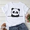 Summer Tshirts Cartoon T shirt women Kawaii Panda Yoga Print Cute Women tee-shirt Short Sleeve Tee Ladies Casual Tops T-shirt