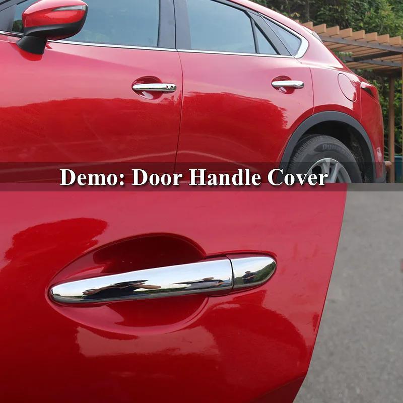 For Mazda CX-9 CX9 2016-2018 2nd Gen Chrome Door Handle Cover Trims & Door Bowl Cover Car Styling 2017
