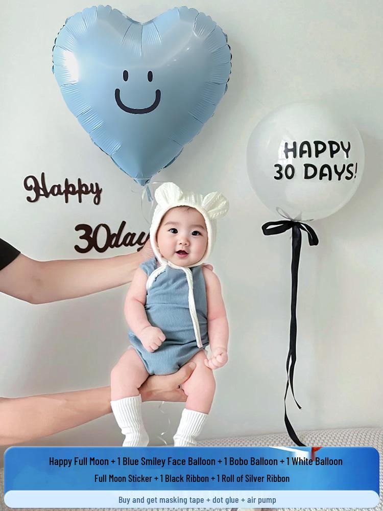 30-Day Baby Celebration Photo Props & Background Wall Set