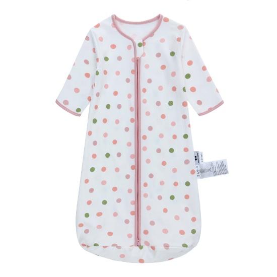 miracle baby" Pure Cotton Long‑Sleeve 3D Sleeping Bag with Animal Print, Center‑Opening, Breathable Summer Sleeping Bag for Children Aged 0–2 Years