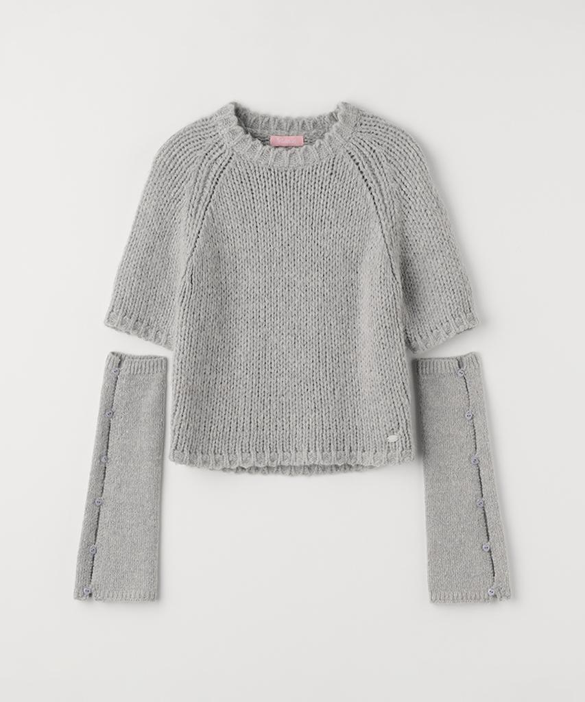 Selliteiljeu Half Knit Warmer Set_Grey