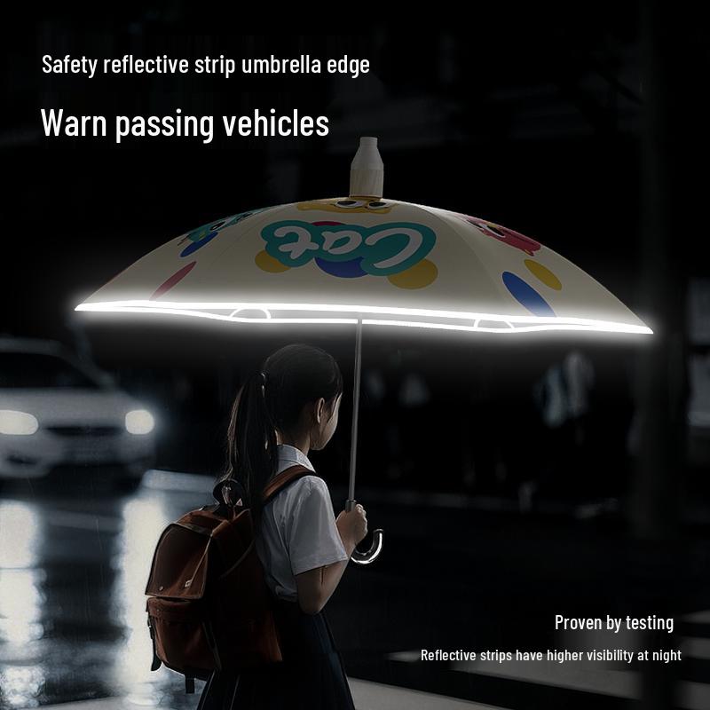 Children's UV Protection Umbrella: Long Handle, Rain or Shine, Reinforced & Enlarged for Elementary Students, Boys & Girls