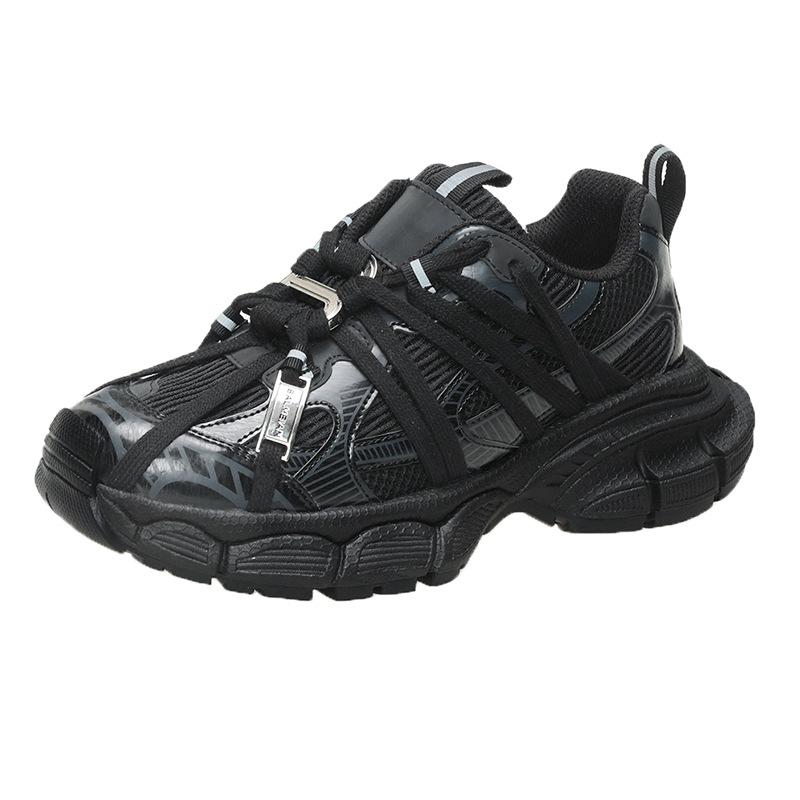 2025 spring new women's shoes dad platform couple men's and women's retro platform sneakers Paris strap dad shoes