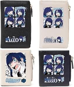 Ado Wallet Two-Fold Goods Kyogen Zandream Uta Film Red Card Case Support Item Short Long Large Capacity PU Material Cash Storage Durability Unofficial