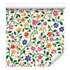 Wallpaper Small Flowers Green and White for Living Room and Bedroom 50x1000