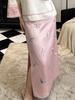 Elegant Embroidered Acetate Half Skirt - New Chinese Style Spring Collection