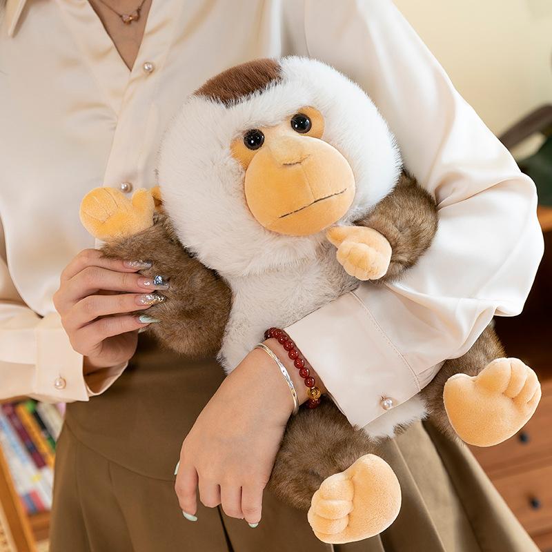 Cute North-tailed Dolphin Monkey Doll Plush Toy Girl Sleeping Doll Warm Heart To Accompany Girlfriend Birthday Gift