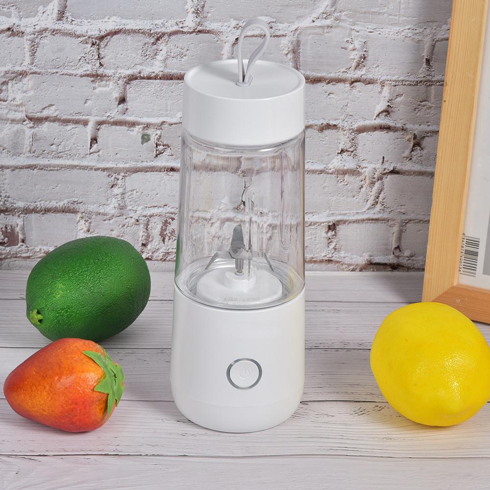 350ml Přenosný Mini Odšťavňovač na Ovoce USB Výrobník Šťávy Mixér Elektrický Kelímek na Šťávu pro Domácnost Bílý