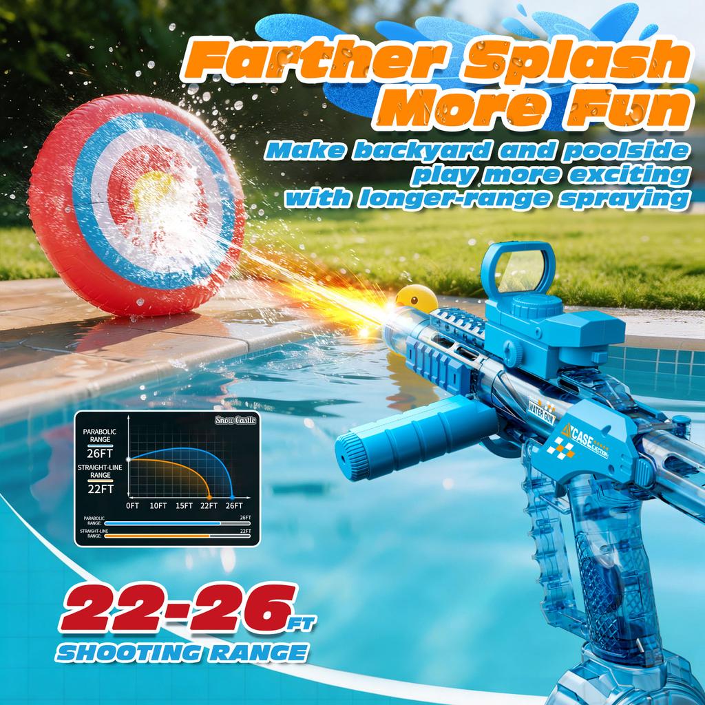 Electric Water Gun for Kids, Large Capacity Automatic Water Guns Toys for Summer Outdoor Beach Pool Party