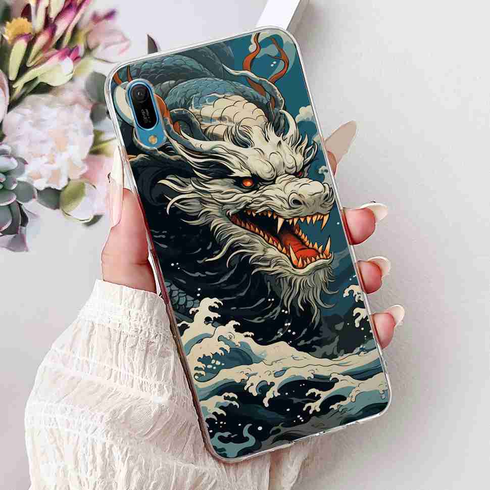 For Huawei Y6 Pro 2019 MRD-LX2 Case Fashion Flower Love Silicone TPU Shockproof Cover For Huawei Y6Pro Y16 pro 2019 Phone Cases