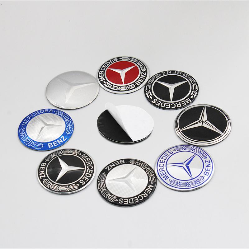 4Pcs 56mm 60mm 65mm Car Wheel Stickers Center Hub Cap Car Emblem Badge Decal For Mercedes Benz AMG W204 W205 W210 W211 W212 W213