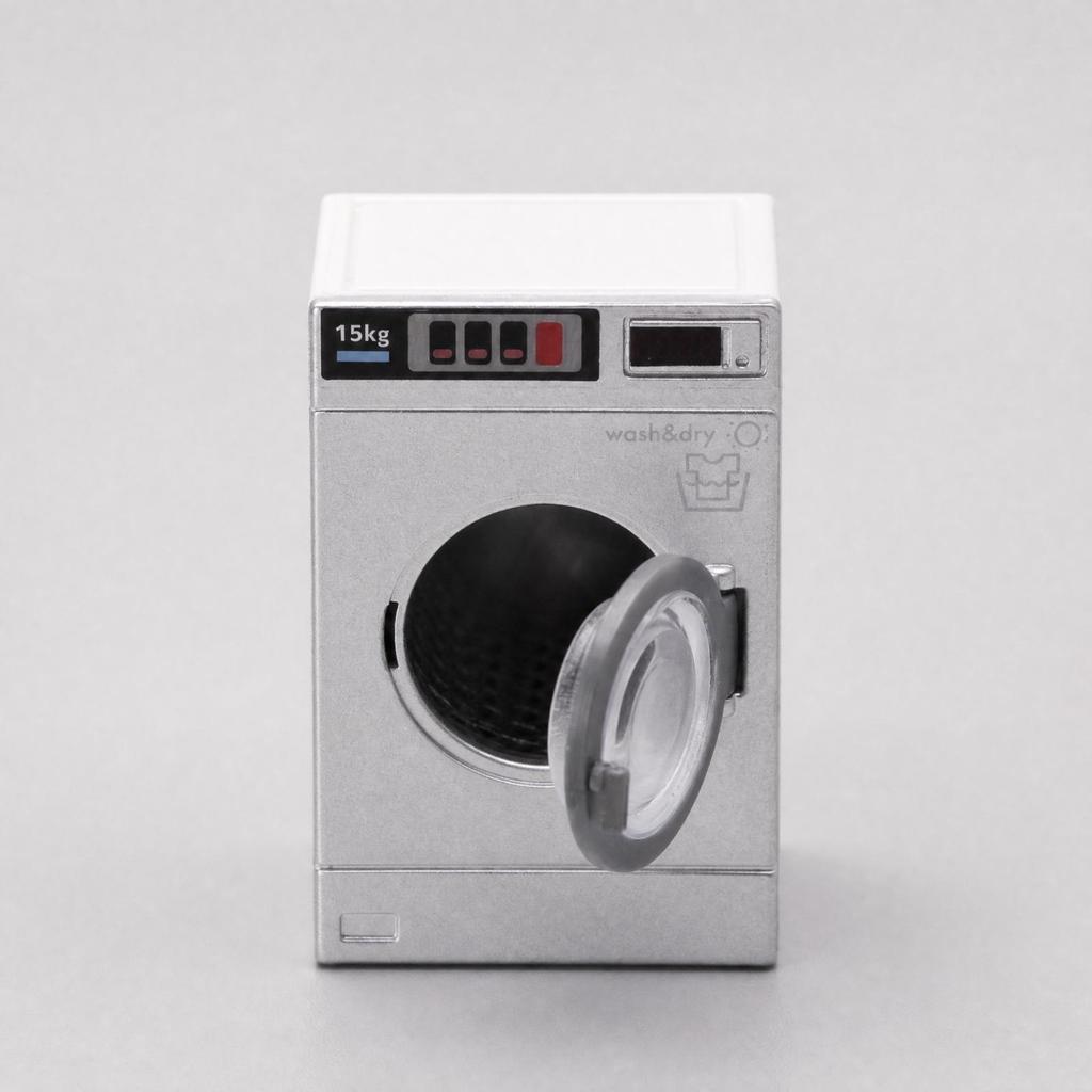 Miniature Front-Loading Washing Machine Compact for Dioramas, Diorama Makers