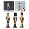 Christmas Nutcracker Figure Creative Collectibles Statue 10 Inch Wooden Nutcracker Figurine Tabletop Ornament for Shelf Festival