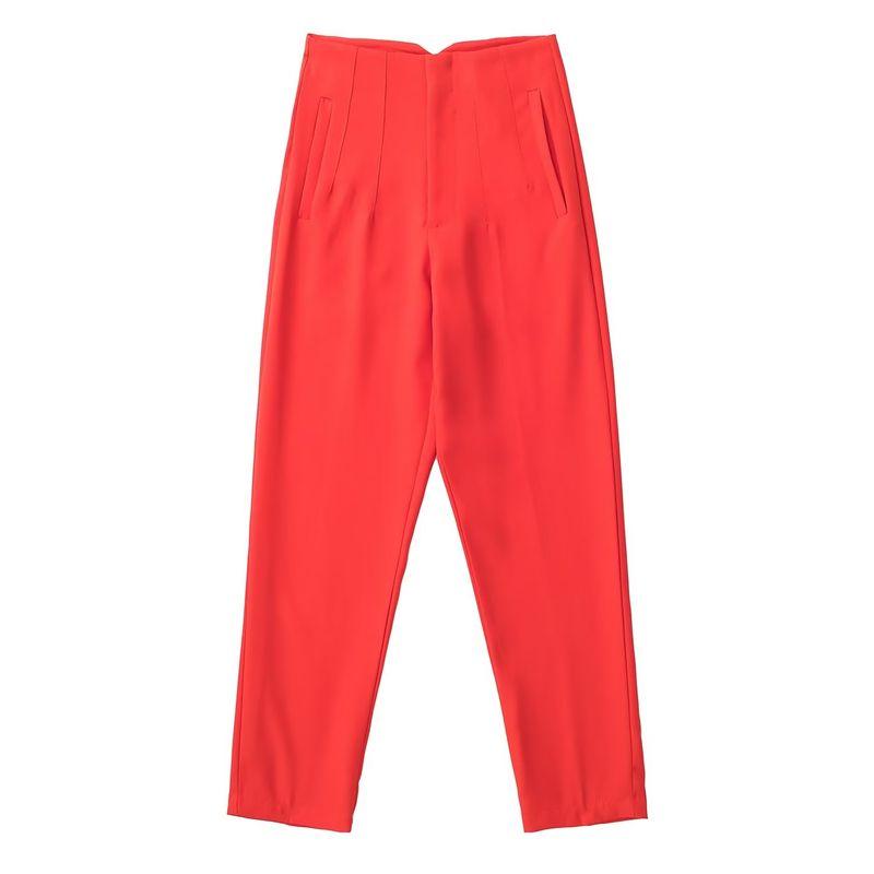 

Kaslead High Waist Silm Slimming and Straight Casual Pants Orange M