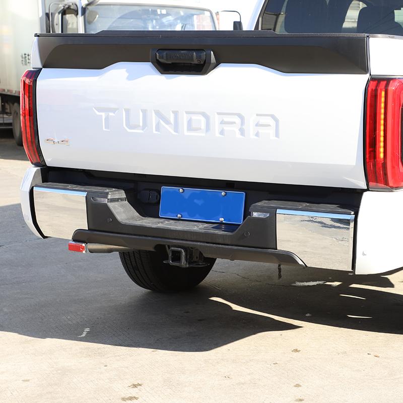 ABS Carbon Fiber Texture Car Rear Bumper Cover Decorative Protective Cover For Toyota Tundra 2022-2023 Auto External