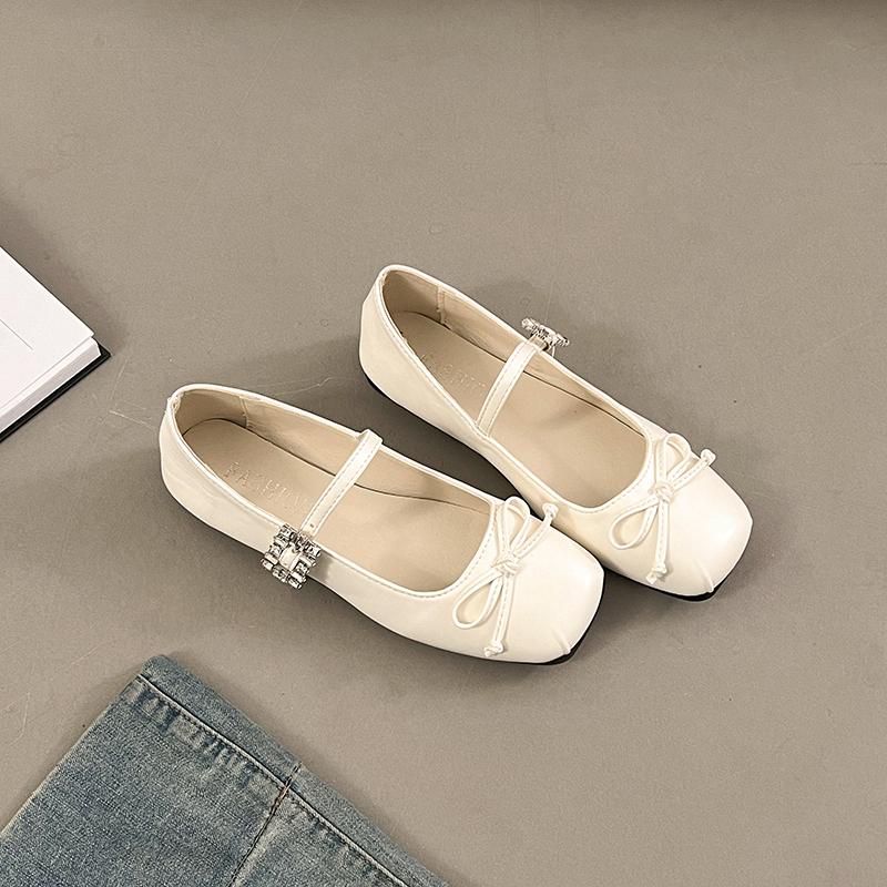 2024 Women Flat Shoes Round Toe Retro Mary Janes Loafers Female Belt Buckle Casual Autumn Lady Femme