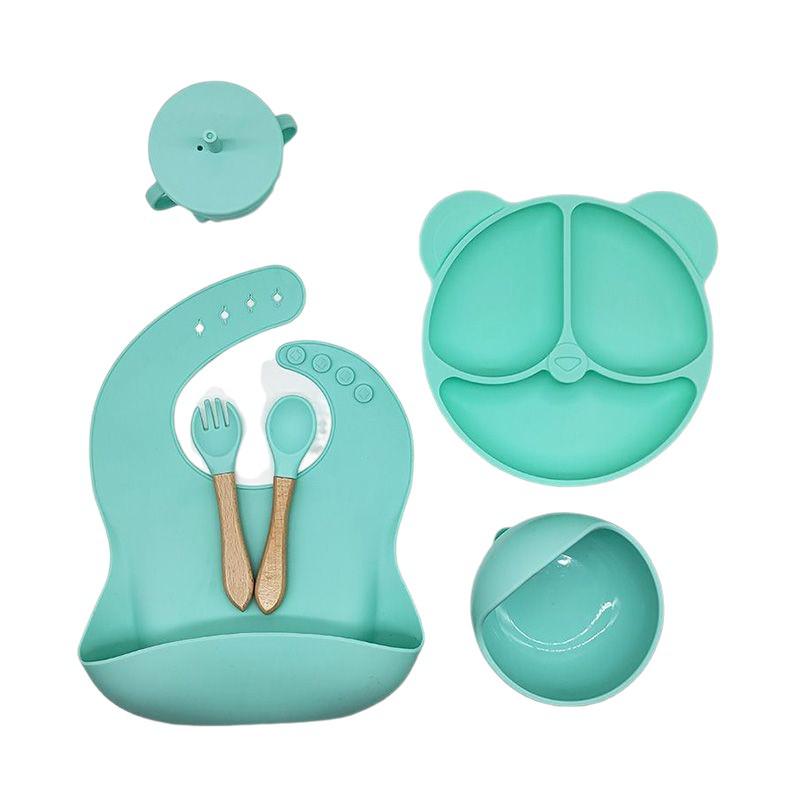 6-Piece Silicone Baby Tableware Set: Child's Bowl & Dining Essentials