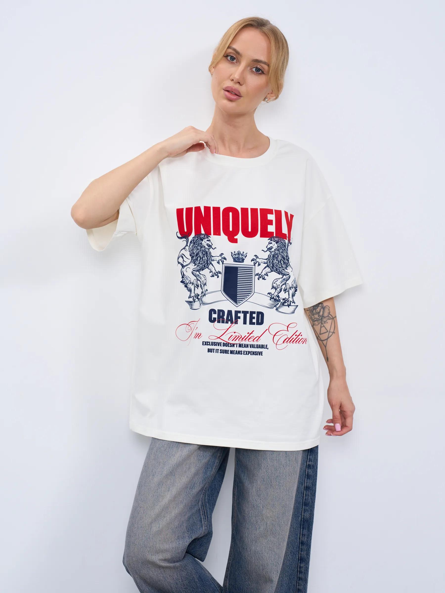Oversized print T-shirt 100% cotton plus size XL