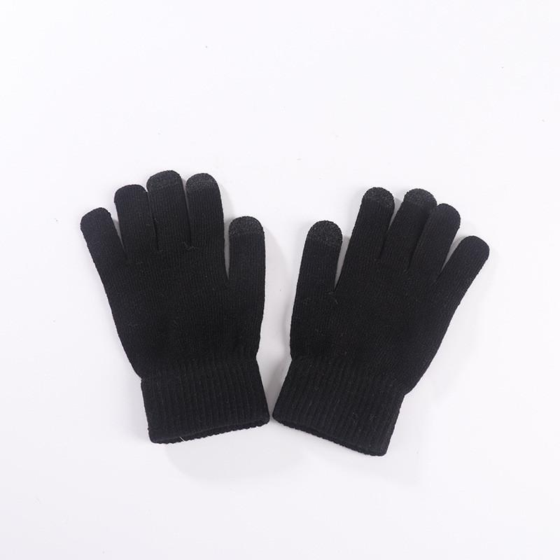 Full Fingered Gloves Winter Warm Thermal Wrist Warmer Glove Solid Knitted Gloves Warm Split