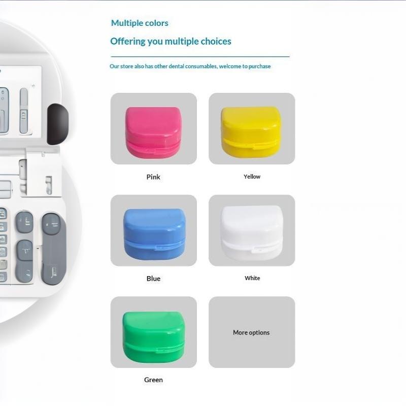 Portable Plastic Denture Box Custom Logo Multi Color For Dental Clinics Home Use