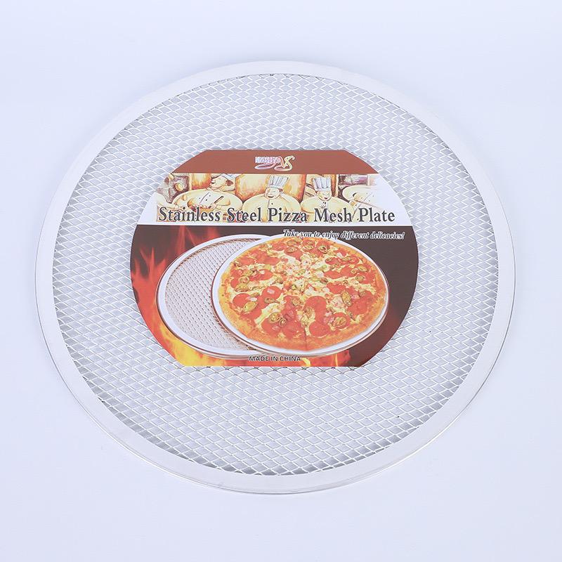 6Pcs Round Aluminum Alloy Pizza Pan 8/10/12/14inch Non Stick Pizza Baking Screen for Oven for Home Restaurant Grill Baking