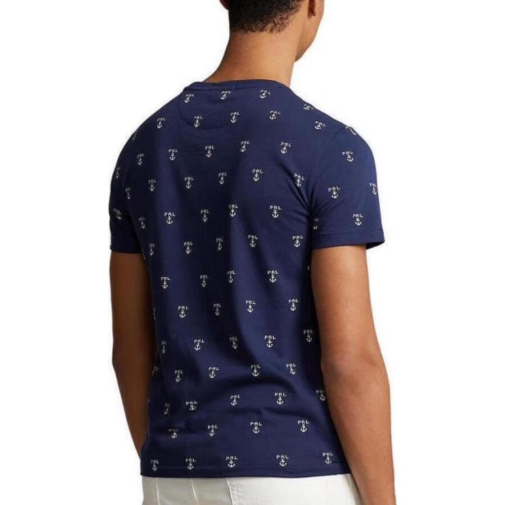 Polo Ralph Lauren Pony Embroidered Crew Neck Short Sleeve T-Shirt Men T-Shirts Blue 710929068-001