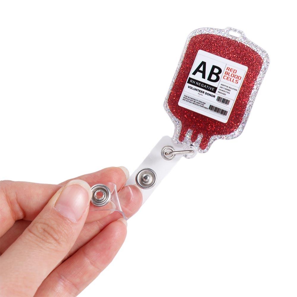 Easy To Pull Buckle Retractable Badge Reel Anti Lost Retractable Badge Holder  Work Card