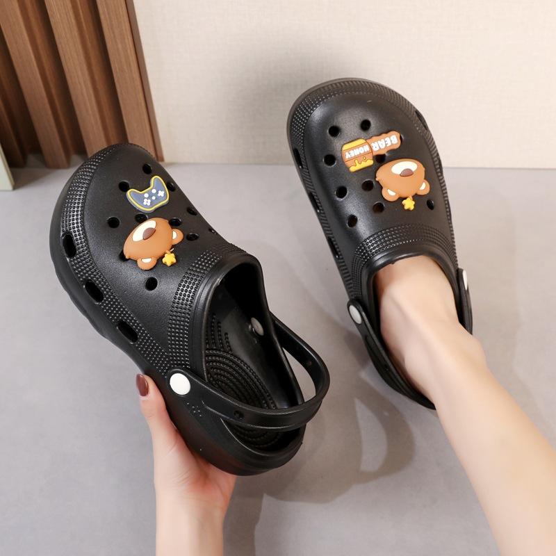 New Cute Bear Couple  Step On Shit Feeling At Home Wear Fashion Casual Garden Shoes Cool Slippers