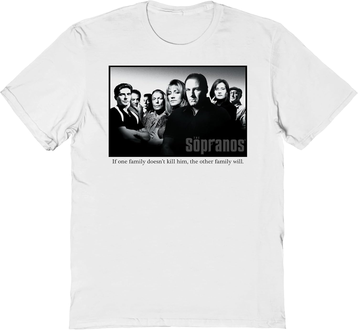 

The Sopranos T Shirt for Men & Women If One Family White Short Sleeve Crewneck Graphic Tee S разноцветный