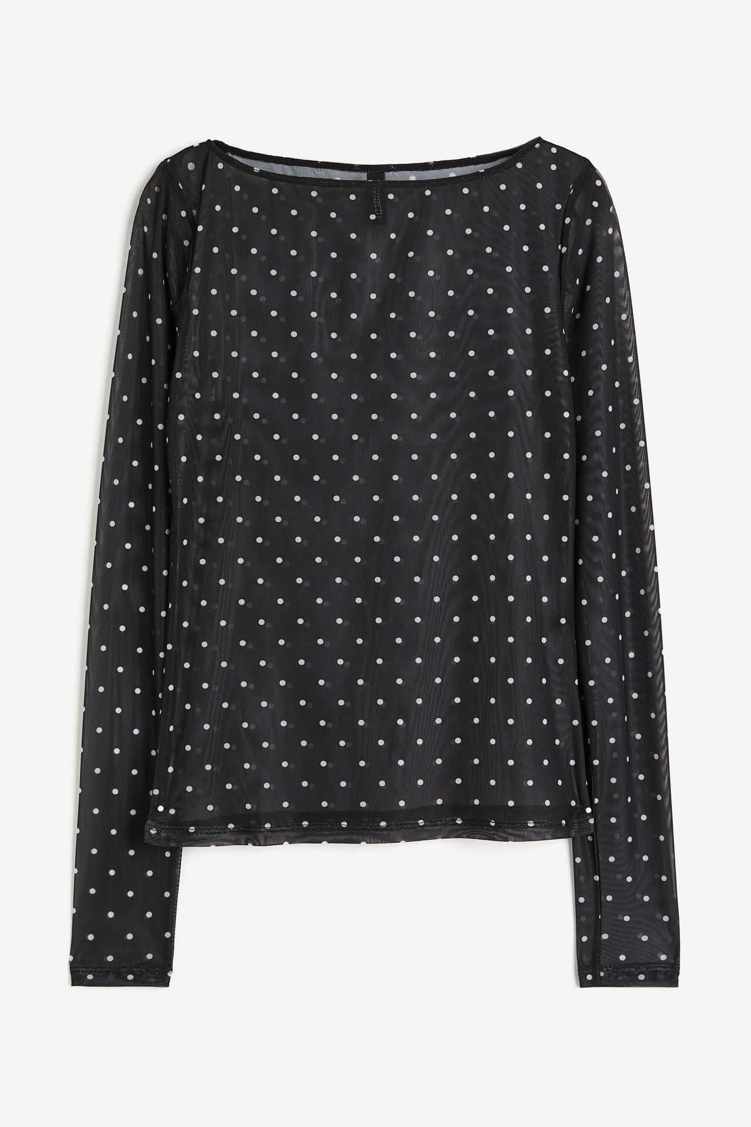 

Трикотажный топ с вырезом лодочкой