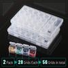 28 Grid Clear Storage Box Organizer for Diamond Painting Beads Rhinestones Jewelry Parts Screws Fishing Hooks and Small Craft Supplies