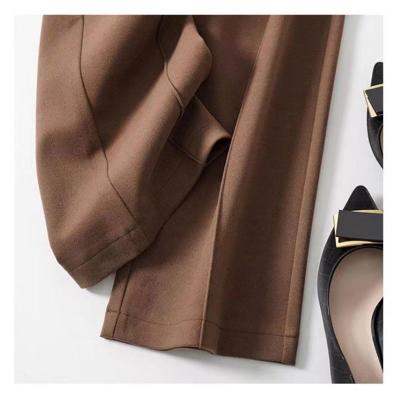 Rovné kalhoty, volné, vše v jednom, s vysokým pasem, široké zeštíhlující kalhoty