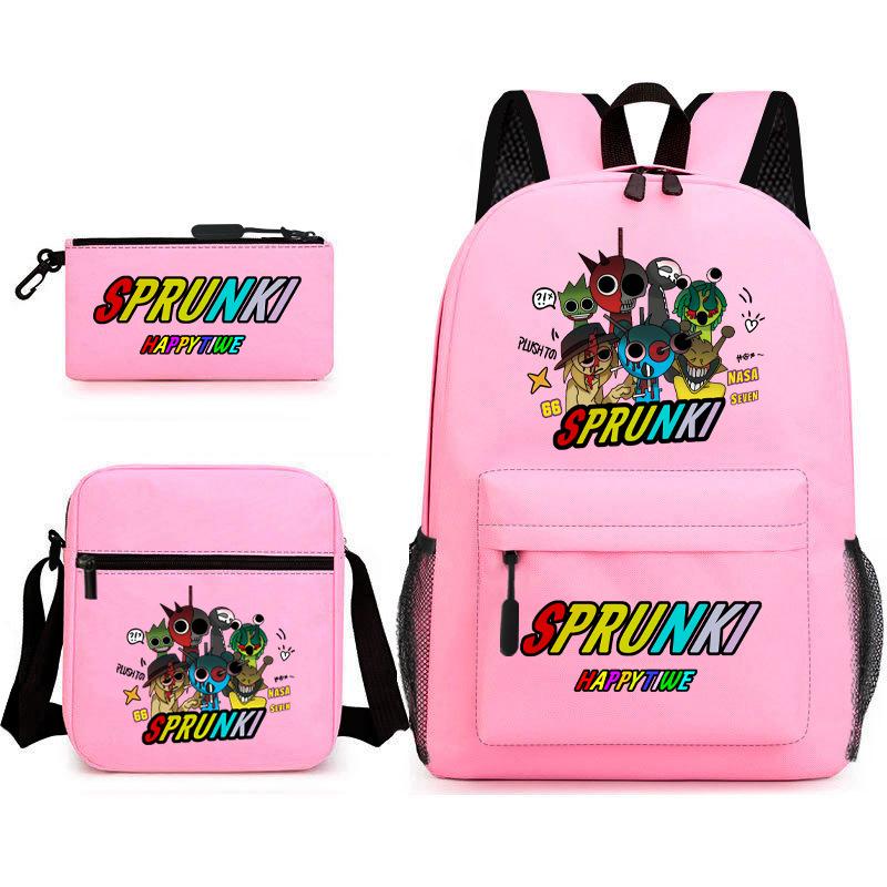 Boys Backpack Rhythm Box Treasure Children's School Bag Anime Satchel Pencil Bag Oxford Cloth Elementary School Student D