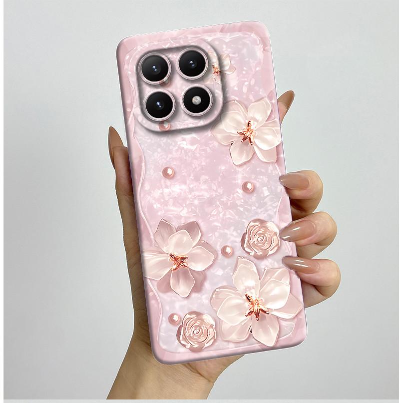 New For Xiaomi 15T Pro 15TPro Xiaomi15TPro Phone Case Aesthetic Pretty Butterfly Flowers Soft Silicone Shockproof Back Cover