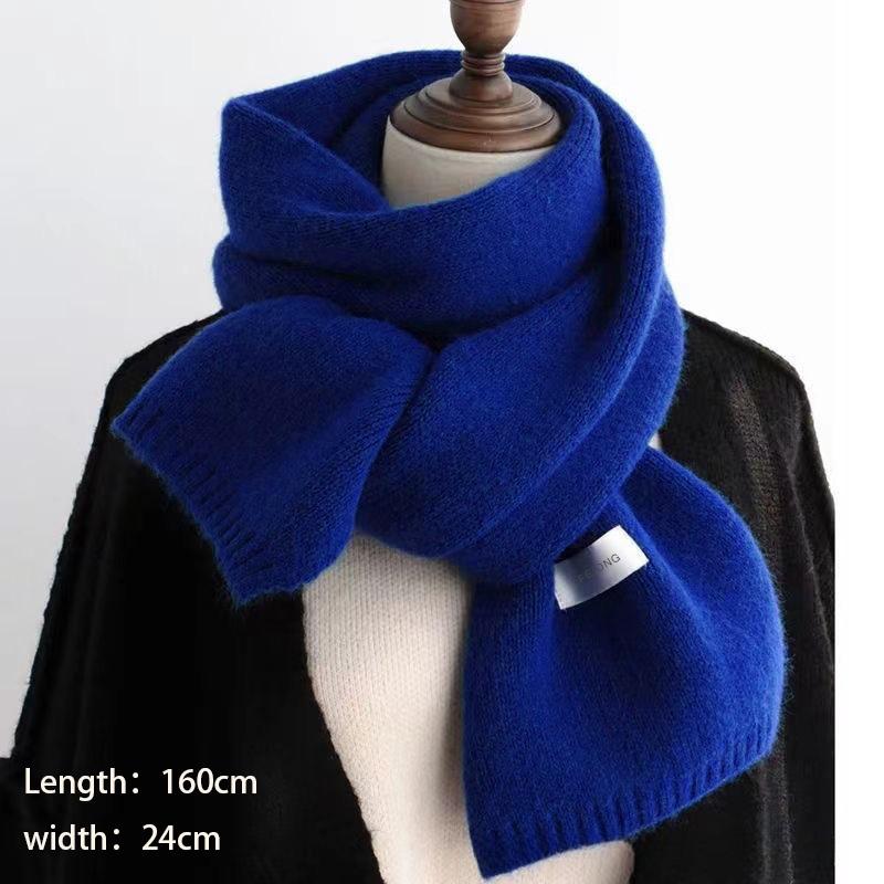 2025 Autumn And Winter  Korean Version Ing Style Solid Color Scarf Student Warm Knitted Versatile Couple Scarf