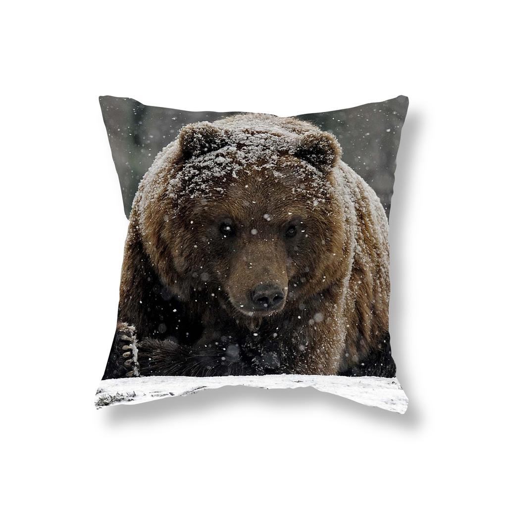 Cute Big Bear Pillowcase Animal Pillowcase Sofa Decoration Office Game Chair Cushion Cover Room Bedside Home Decoration