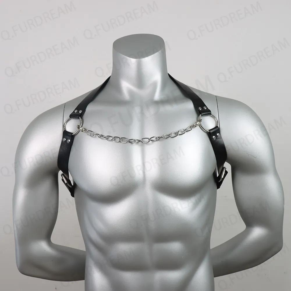Chain Body Harness Stainless Steel Mens and Womens Metal O-Ring Unisex Body Harness Handmade Garter Festival Wear Rave Outfit