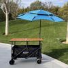 Adjustable Outdoor Stall Cart with Tabletop and Parasol
